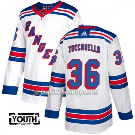 Lapsille NHL New York Rangers Pelipaita Mats Zuccarello 36 Adidas 2017-2018 Valkoinen Authentic